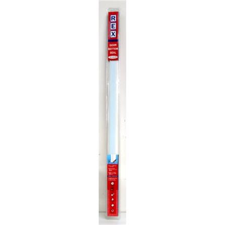 REX PLASTIC RUBBER DOOR BOTTOM SEAL WHITE