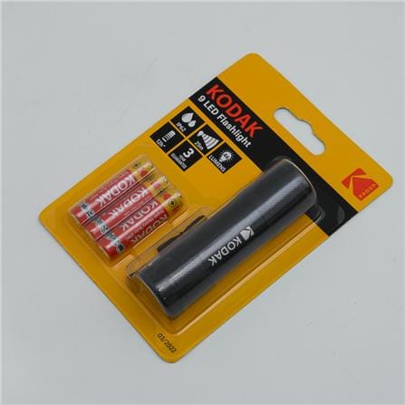 9LED ALUMINIUM TORCH 1'S 3XAAA KODAK