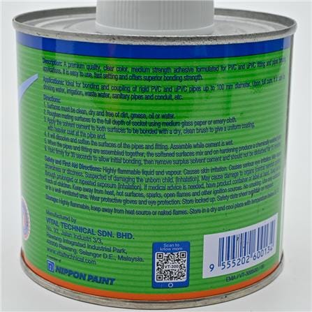 V-TECH PVC SOLVENT CEMENT 500ML VT-300