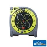 MASTERPLUG CABLE REEL HEAVY DUTY 4W15 15134SL W20XD17.2XH22 CM GREEN