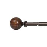 STEEL TENSION ROD HOME LIVING STYLE WOOD BALL 180-310CM BROWN