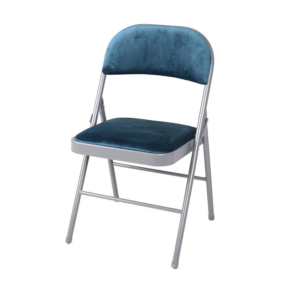 FURDINI FAIR FOLDING CHAIR VELVET BLUE