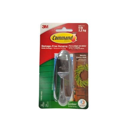 COMMAND OUTDOOR METALLIC BRONZE HOOK 17083BZ-AWES