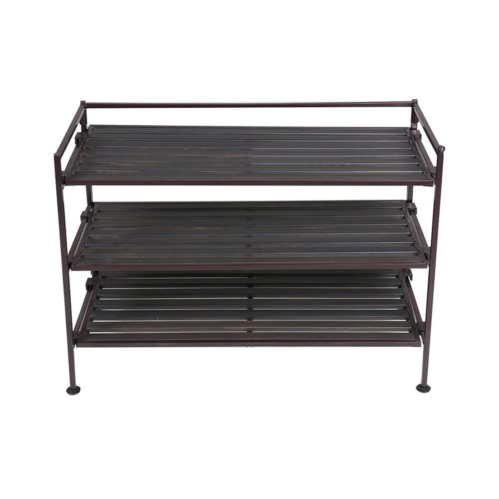 3 TIER SHOE RACK STACKO SHE15895 BROWN
