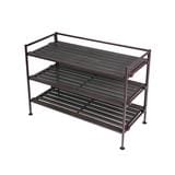 3 TIER SHOE RACK STACKO SHE15895 BROWN