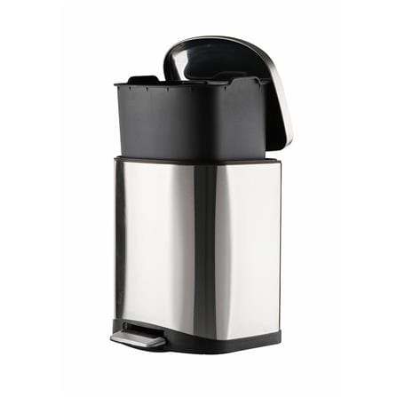 ROUND DUSTBIN PEDAL ACCO EK9366MT 20L SILVER