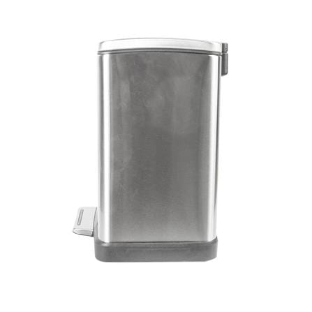 SQUARE DUSTBIN PEDAL ACCO EK1768MT SOFT CLOSED 12L SILVER