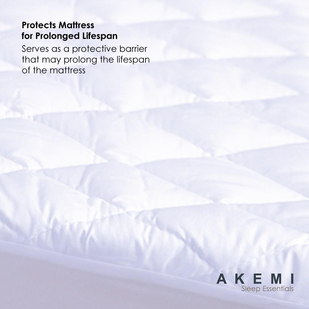 AKEMI WATERPROOF MATTRESS PROTECTOR SLEEP ESSENTIAL QUEEN WHITE