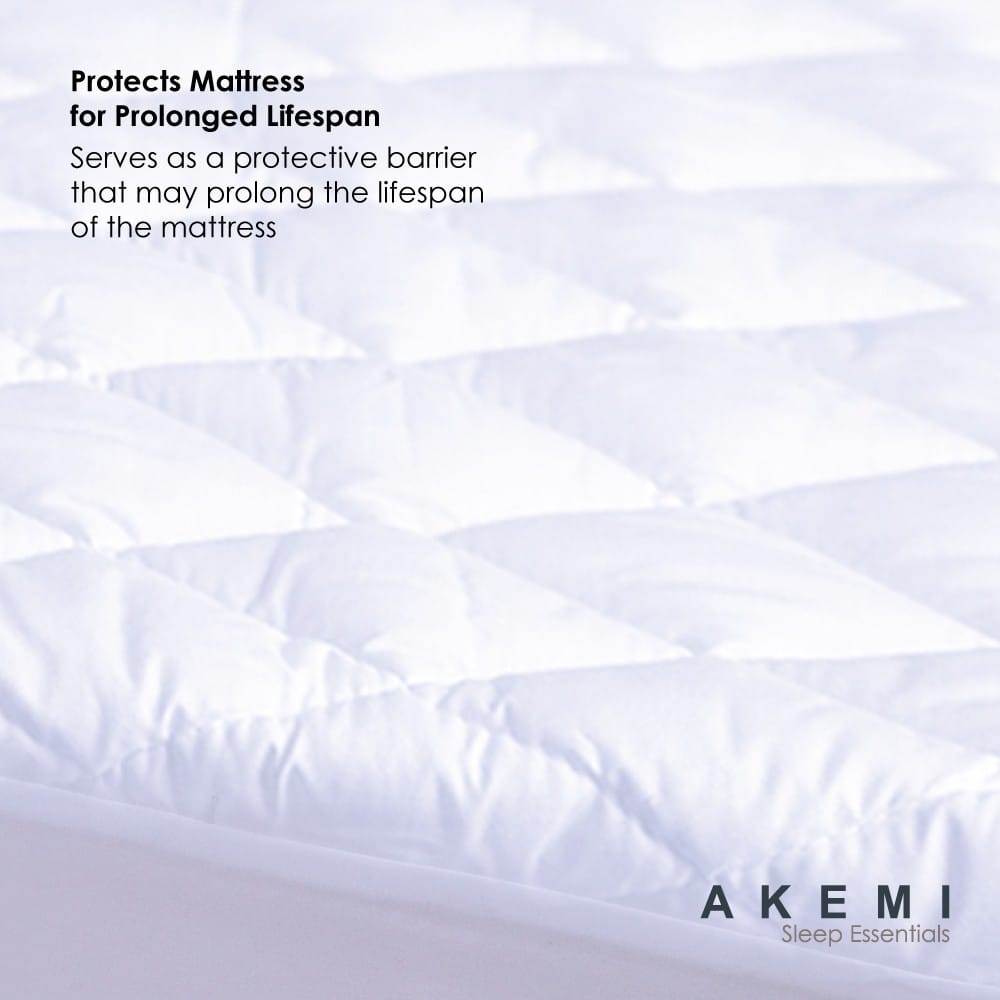 AKEMI WATERPROOF MATTRESS PROTECTOR SLEEP ESSENTIAL QUEEN WHITE