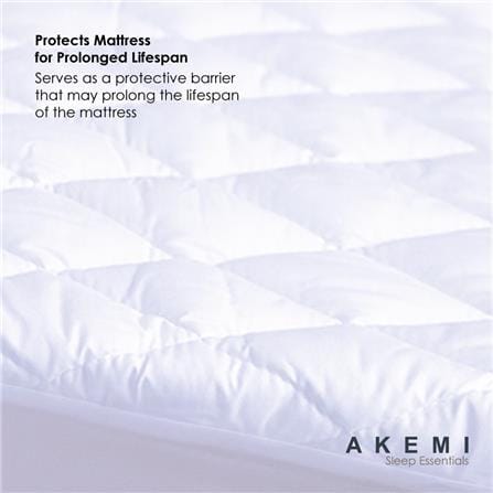 AKEMI WATERPROOF MATTRESS PROTECTOR SLEEP ESSENTIAL QUEEN WHITE