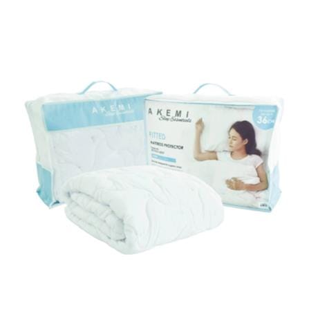 AKEMI WATERPROOF MATTRESS PROTECTOR SLEEP ESSENTIAL SUPER SINGLE WHITE