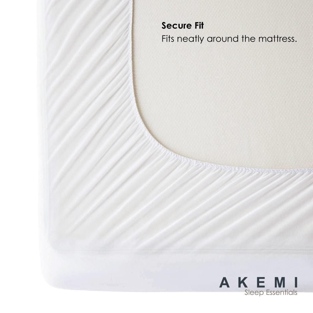 AKEMI WATERPROOF MATTRESS PROTECTOR SLEEP ESSENTIAL KING WHITE