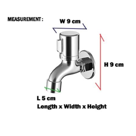 LIVINOX SHANK FAUCET LT-304 BRASS CHROME H10XW10XD4 CM