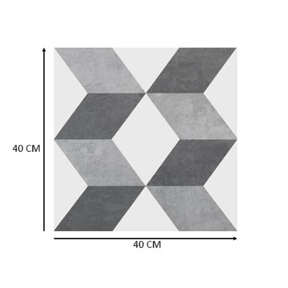 TARA FLOORTILE 40X40CM CUBO GREY 0.96M2