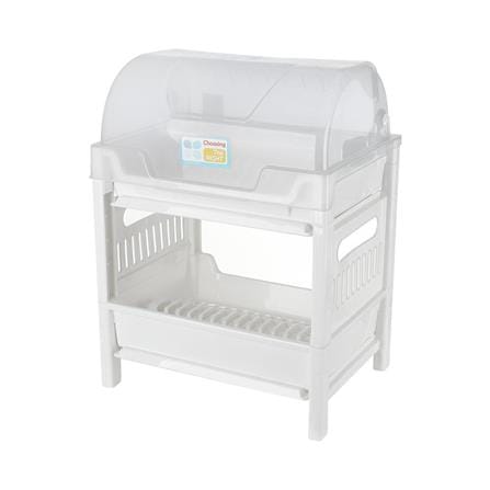 2-TIER PLASTIC DISH DRAINER HL 542/2 WHITE 43X36X62CM