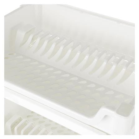 2-TIER PLASTIC DISH DRAINER HL 542/2 WHITE 43X36X62CM