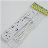 ACEBELL TRAILING SOCKET 5 GANG 2 METERS WHITE