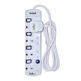 ACEBELL TRAILING SOCKET 4 GANG 2 METERS WHITE