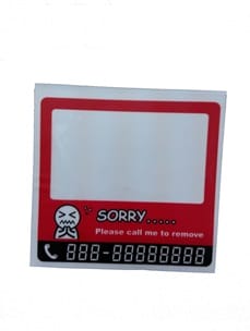XTEAM ROAD TAX PROTECTOR PLASTIC SIGN (RANDOM COLORS)