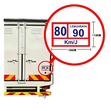 XTEAM STICKER CAR ACCESSORIES SPEED LIMIT 80/90 KM STANDARD EACH