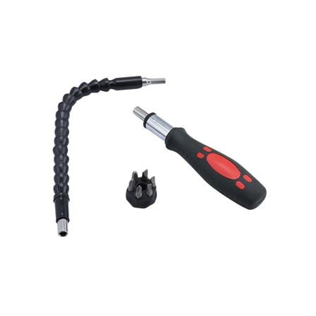 90-DEGREE FLEXIBLE RATCHET SCREWDRIVER SET METALL