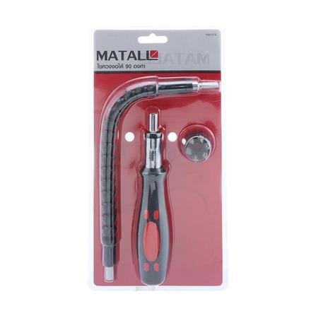90-DEGREE FLEXIBLE RATCHET SCREWDRIVER SET METALL