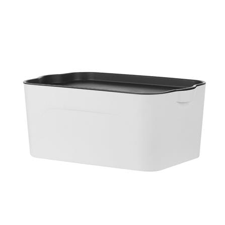 STORAGE BOX STACKO LARZE S 32X21X14CM WHITE/GRAY LID