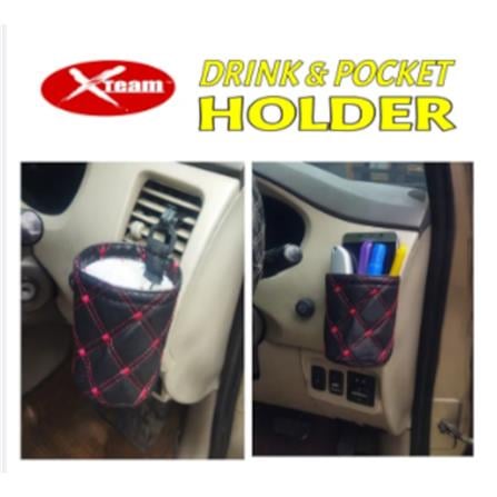 XTEAM DRINK POCKET HOLDER 3" (LEATHER)