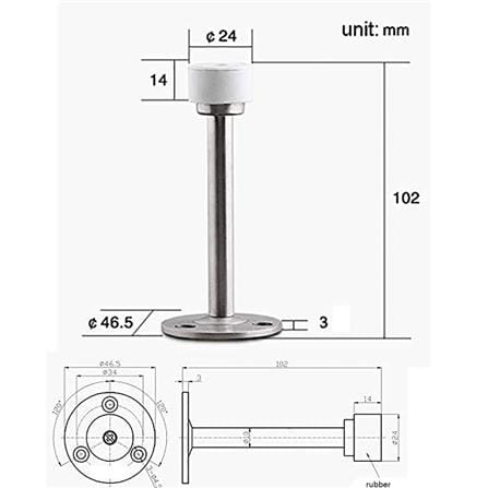 HAFELE DOOR STOPPER 489.70.207 STAINLESS STEEL