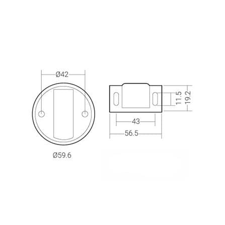 HAFELE FLOOR HOLDER/MOUNT 489.70.227 SATIN NICKEL