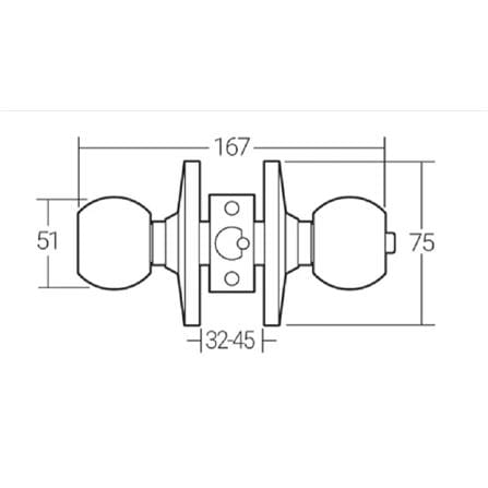 HAFELE ENTRANCE KNOB 489.10.392 SATIN NICKEL