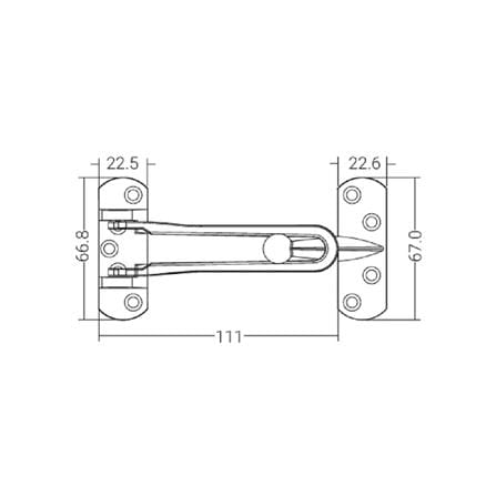 HAFELE DOOR GUARD 489.15.022 ANTIQUE COPPER