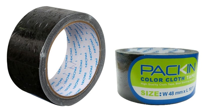 CLOTH TAPE PACK IN 48MMX10YD BLACK
