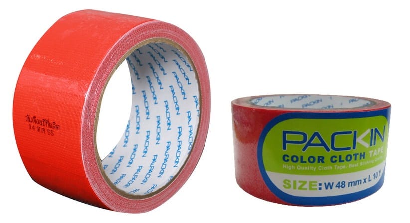 CLOTH TAPE PACK IN 48MMX10YD RED