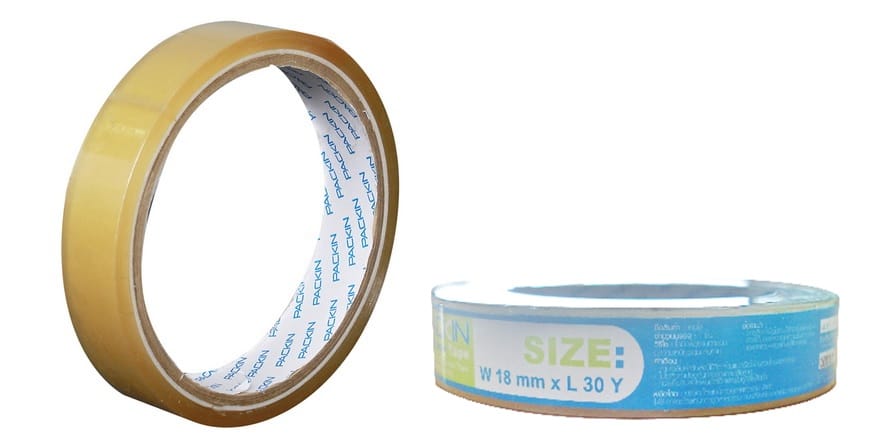 CLEAR STATIONERY TAPE PACK IN 18MMX30Y