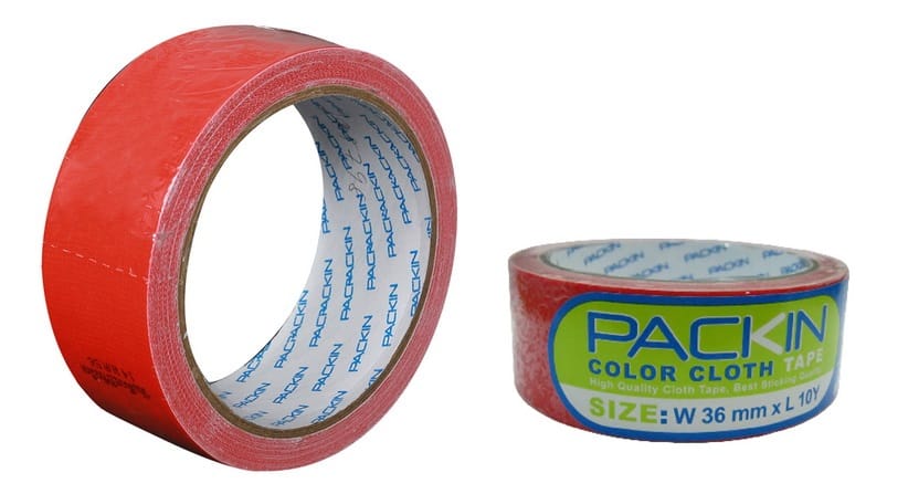CLOTH TAPE PACK IN 36MMX10YD RED