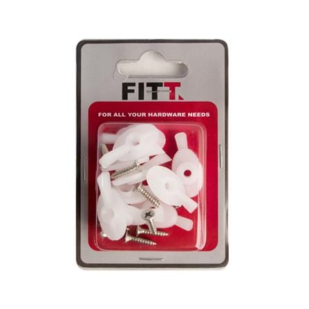 SCREEN KNOB FITT WHITE 10EA
