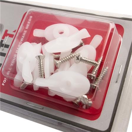 SCREEN KNOB FITT WHITE 10EA