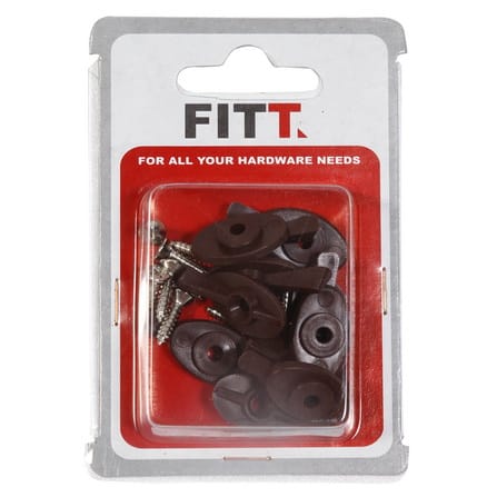 SCREEN KNOB FITT BROWN 10EA