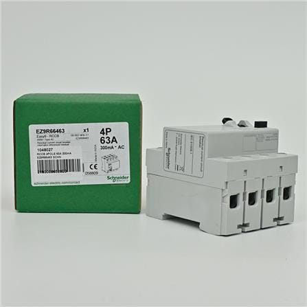 SCHNEIDER RESIDUAL CURRENT CIRCUIT BREAKER 4 POLE 63A 300mA AC TYPE EZ9R66463