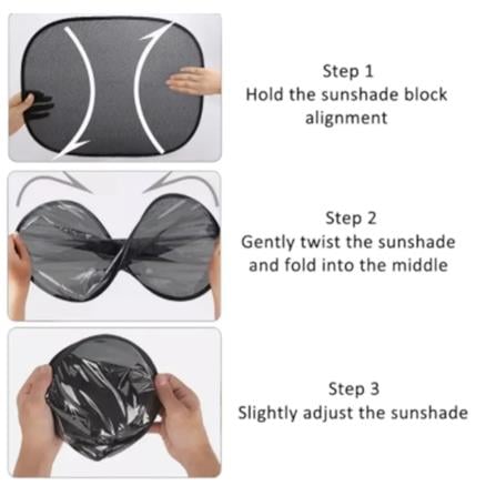 XTEAM STATIC ELECTRIC SUNSHADE (LARGE) BLACK