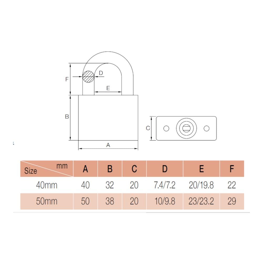 PROPILOT KEYED ALIKE PADLOCK SET PCL40MM CHROME 3 EACH