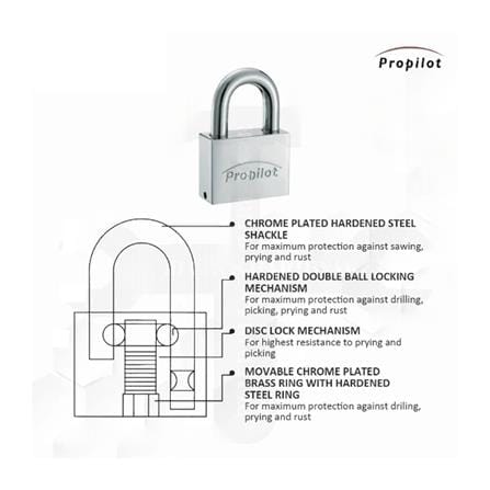 PROPILOT SINGLE PADLOCK PCL40MM 1EA