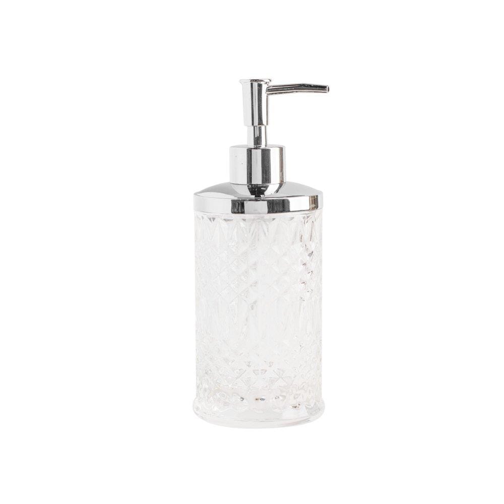 MOYA SOAP DISPENSER GL0042A-LD CLEAR GLASS H20XW8XD8 CM