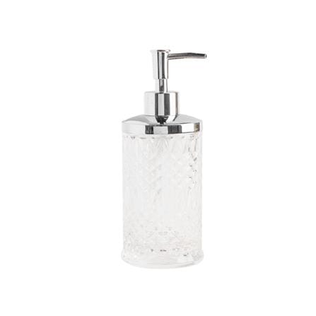 MOYA SOAP DISPENSER GL0042A-LD CLEAR GLASS H20XW8XD8 CM