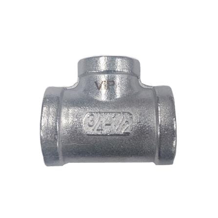 AMAN STAINLESS STEEL RED TEE VIP STR-3/4x1/2"