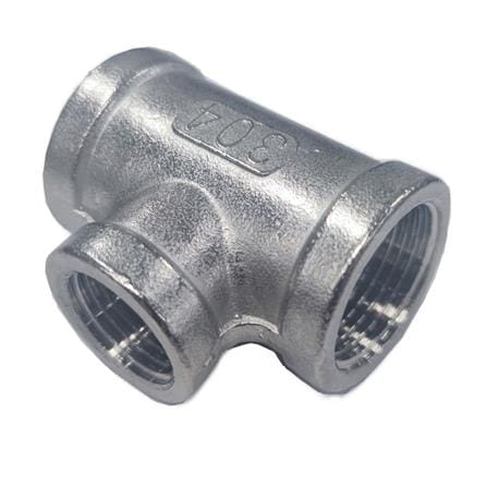 AMAN STAINLESS STEEL RED TEE VIP STR-3/4x1/2"