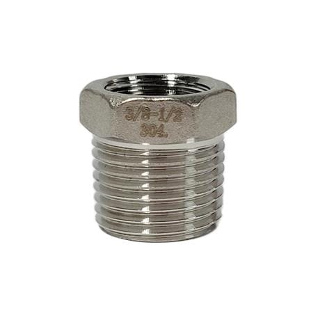 AMAN STAINLESS STEEL HEX BUSHING VIP - SBR - 1/2" x 3/8"