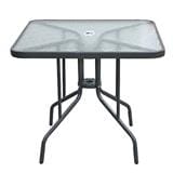 HOMEPRO SPRING TABLE SQUARE INDOOR & OUTDOOR PHGF-T610 W80XD80XH70 CM CHARCOAL GREY