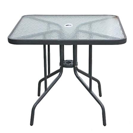 HOMEPRO SPRING TABLE SQUARE INDOOR & OUTDOOR PHGF-T610 W80XD80XH70 CM CHARCOAL GREY